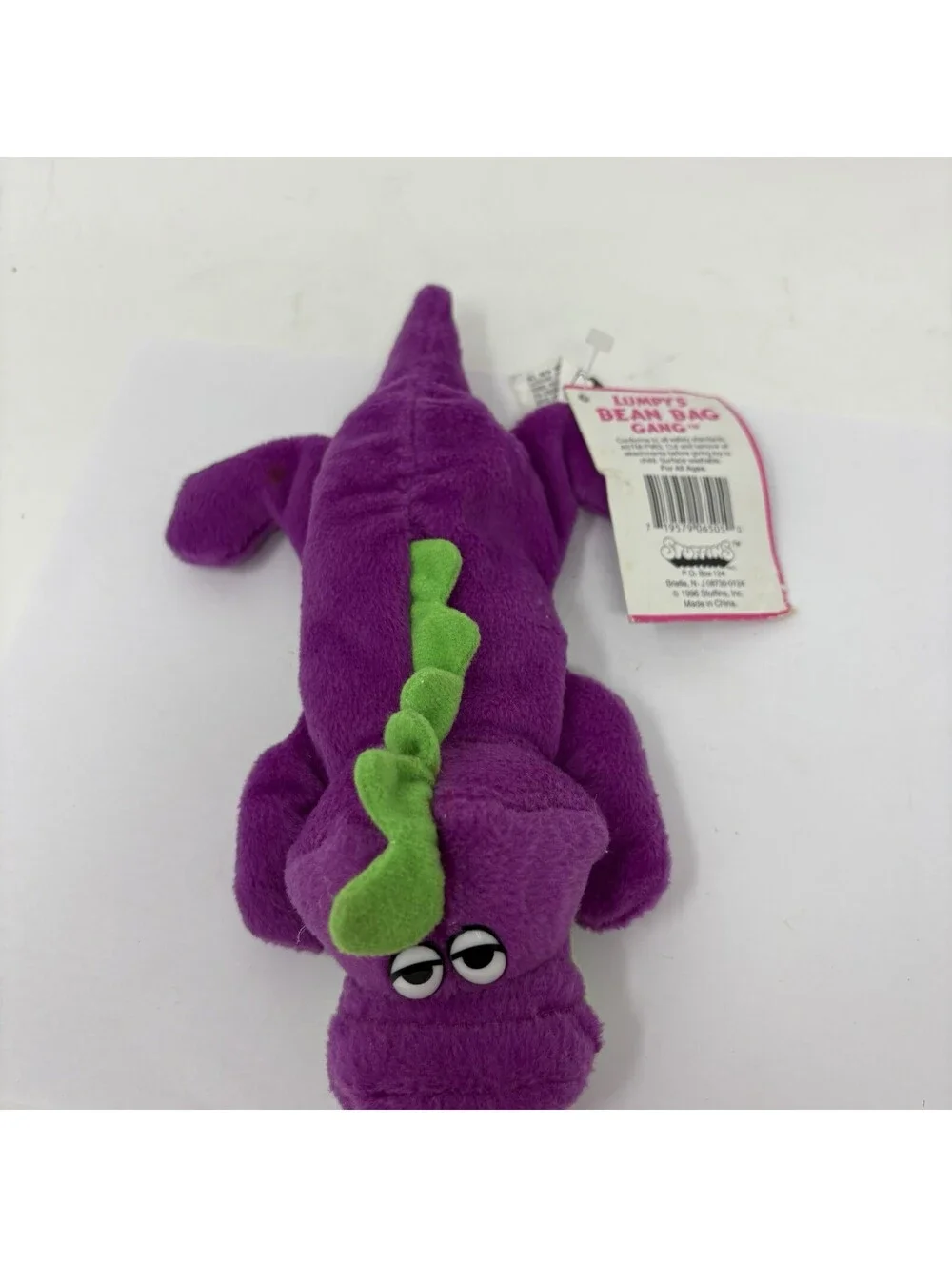 STUFFINS Vintage 1997 Lumpy’s Bean Bag Gang DINKO DINOSAUR W/ Tags